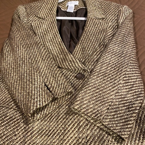 Worthington Size 12 women’s blazer, brown/tan fully lined - Picture 6 of 6